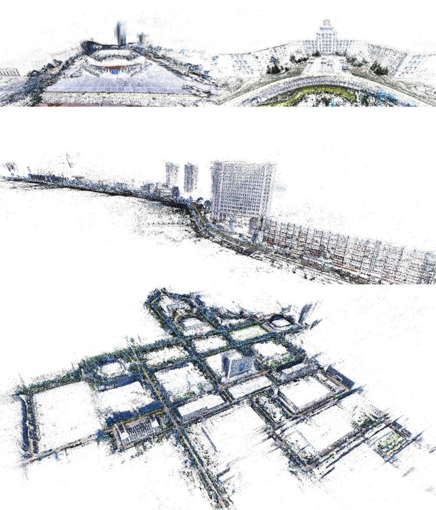 部分场景的稀疏点云重建结果